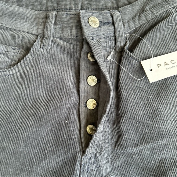 PacSun John Galt Corduroy Straight Leg Pants Button Fly Navy Cotton Small NWT - Picture 8 of 12